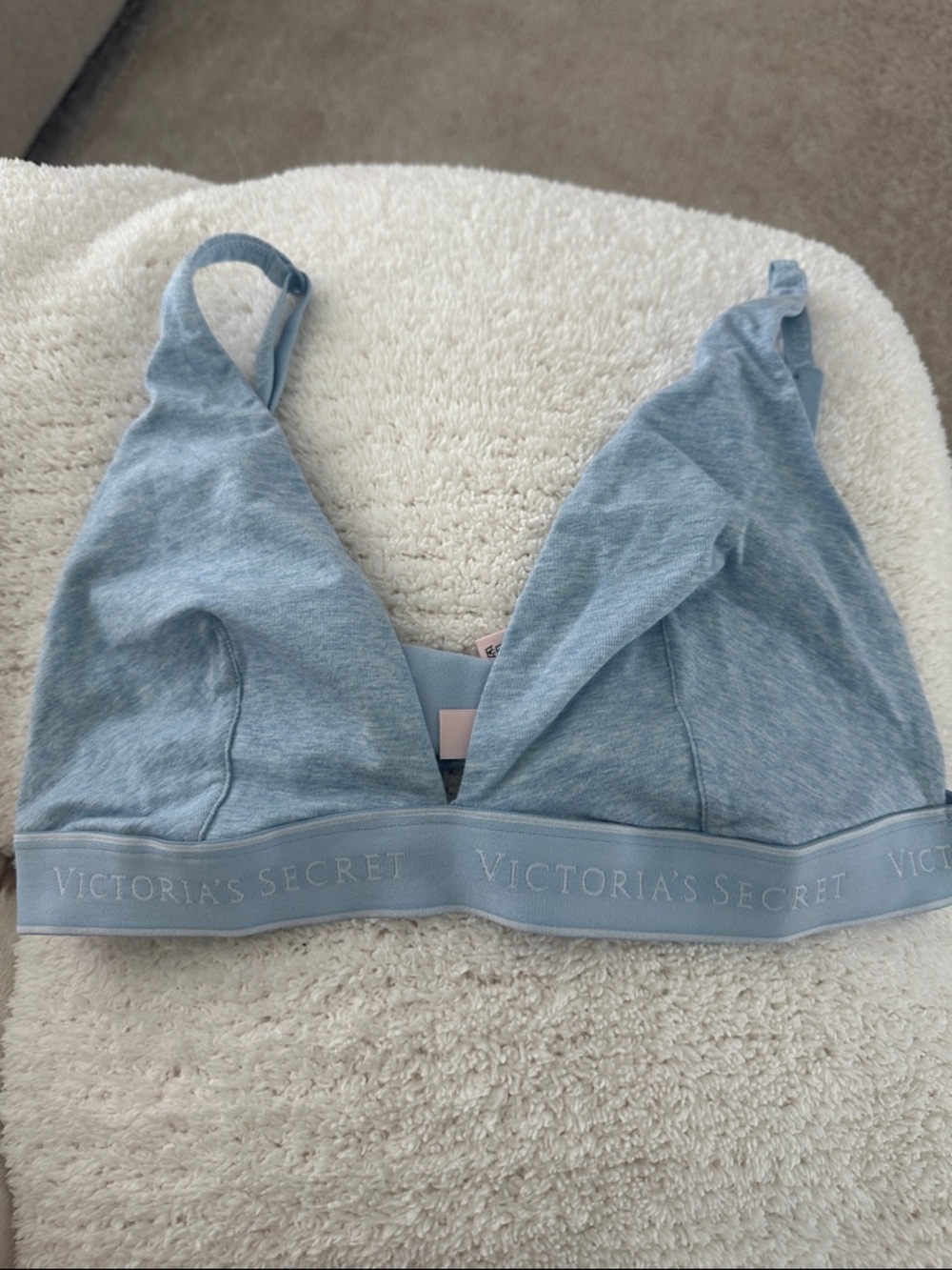 Victoria's Secret Heathered Sky Blue Wireless Lined Bralette